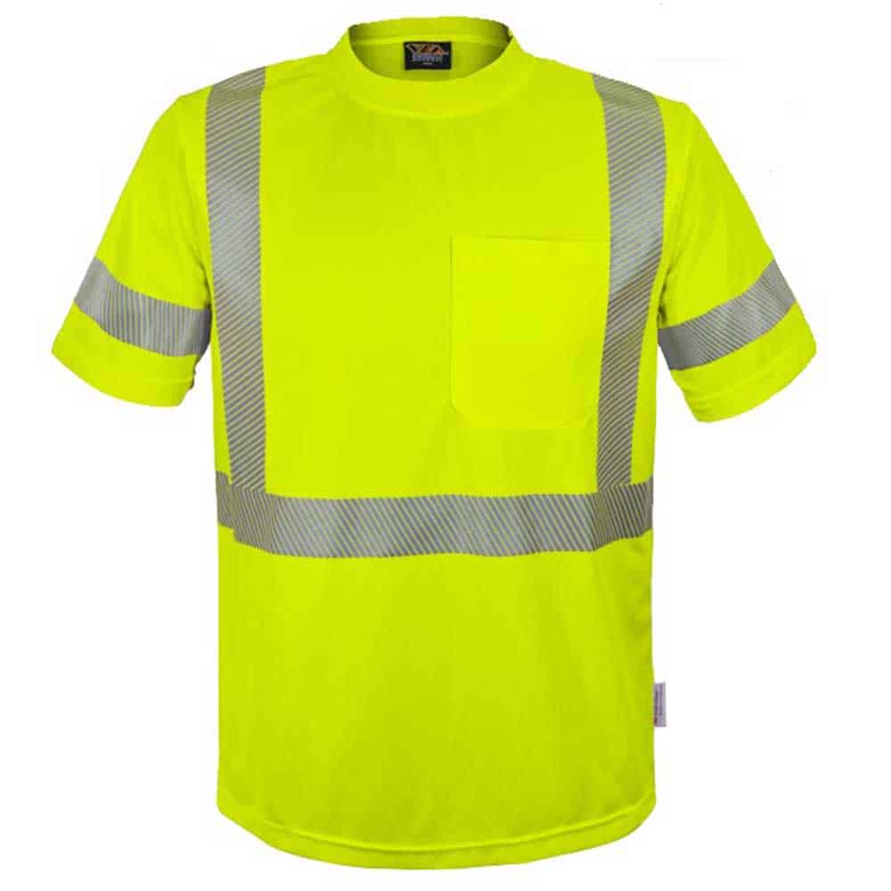 RAF Class 3 Safety T shirt 1 Class 3 T shirt with reflective tape in safety Green