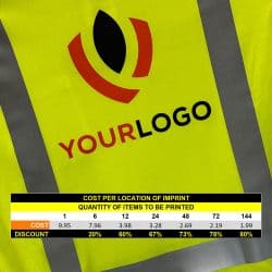 Custom printed safety apparel