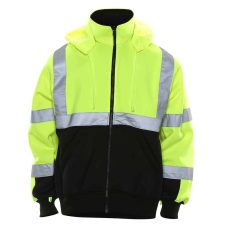 RAF Class 3 Full Zip Black Bottom Safety Sweatshirt with Removable Hood