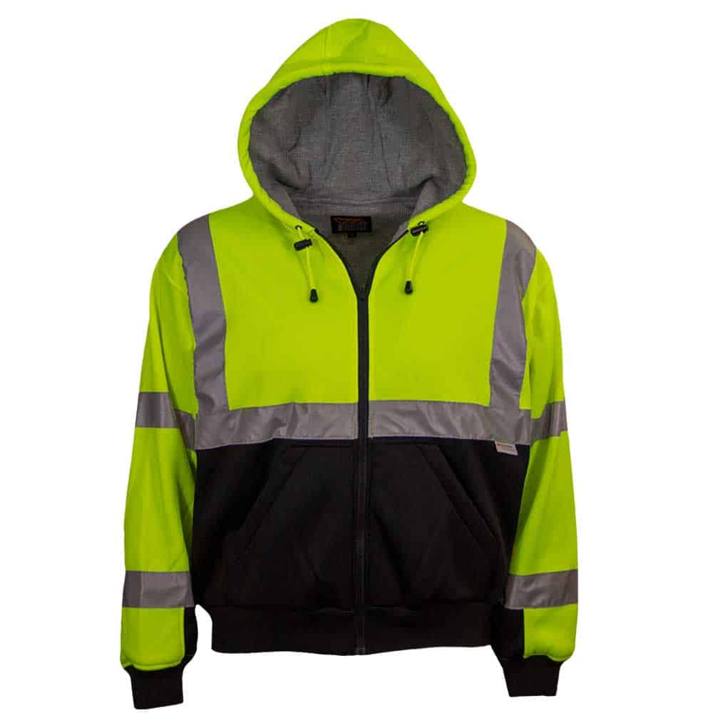 RAF Class 3 Two Tone Safety Zip Hoodie with Thermal Liner 1 RAF Class 3 Full Zip Black Bottom Safety Sweatshirt