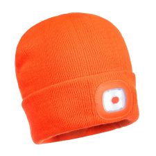 LED Beanie in Safety Orange