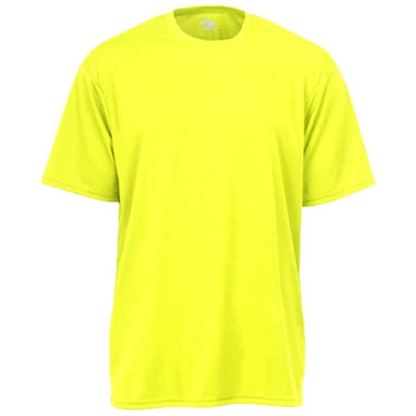 Badger Safety B-Dry Core Tee 2 Safety Green Dry Fit Shirt