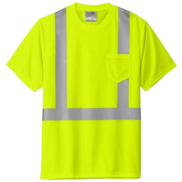 CornerStone ANSI 107 Class 2 Safety Mesh Tee 2 Safety Green Class 2 Reflective Shirt