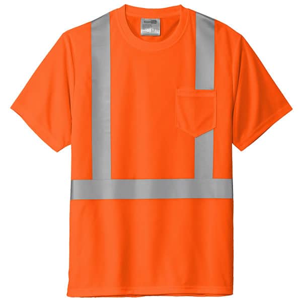 CornerStone ANSI 107 Class 2 Safety Mesh Tee 3 Safety Orange Class 2 Shirt