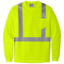 Long Sleeve Class 2 Safety Green Shirt