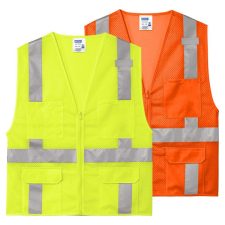 ANSI Class 2 Safety Vests 58 CornerStone Class 2 Mesh 6 Pocket Zippered Safety Vest