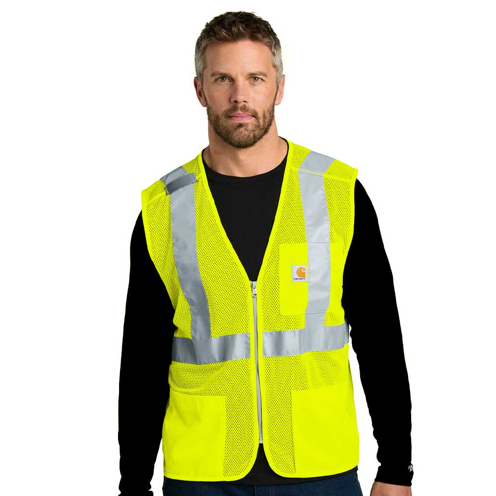 Carhartt ANSI Class 2 Mesh Zip-Front Vest 2 Carhartt Safety Vests