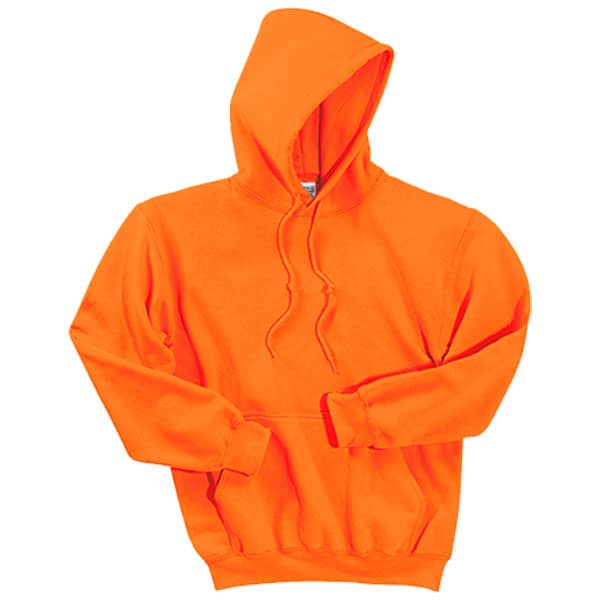 Gildan Safety DryBlend Hooded Sweatshirt 2 Gildan Safety Orange Hooded Sweatshirt