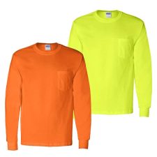 Safety Shirts 72 Gildan Long Sleeve POCKET Safety Shirt