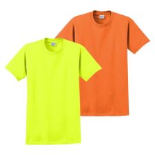 Short Sleeve Safety Shirts 13 Gildan 8000 DryBlend Safety T-Shirt