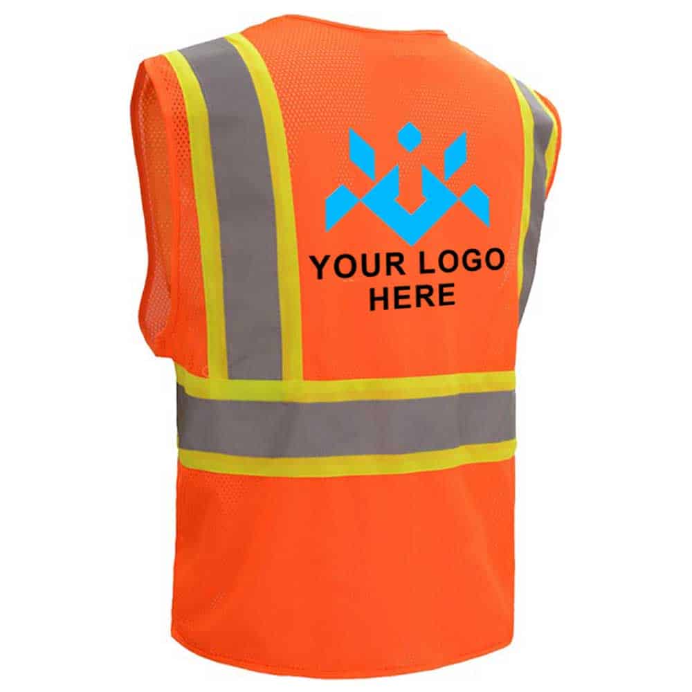 GSS Class 2 Mesh Two Tone Zipper Safety Vest 4 GSS Custom Vest