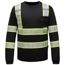 GSS Black Two Tone Long Sleeve T-Shirt