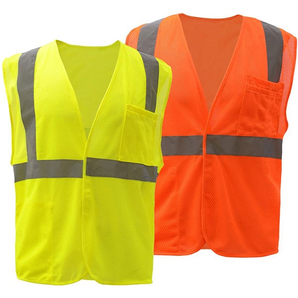GSS Mesh Hook & Loop Vest 1 Class 2 Safety Vest with velcro closure