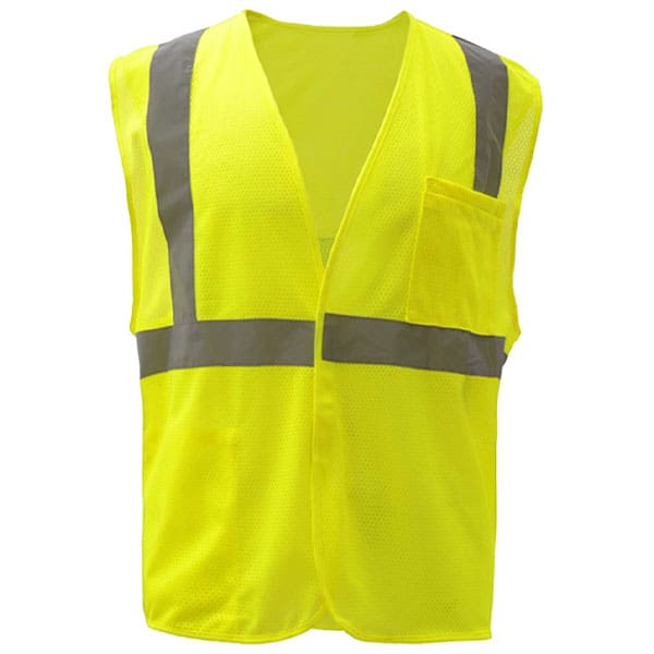 GSS Mesh Hook & Loop Vest 2 Class 2 Reflective Safety Green Vest