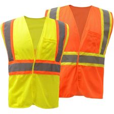 ANSI Class 2 Safety Vests 26 GSS Mesh Class 2 Two Tone Hook & Loop Closure Vest