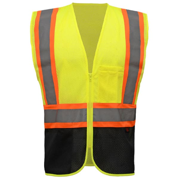 GSS Black Bottom Class 2 Safety Vest 2 GSS Black Bottom Safety Vest