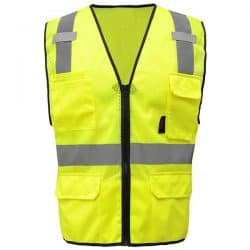 Safety Green Safety Vest with 6 Pockets