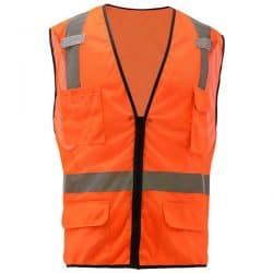 Safety Orange Vest with 6 Pockets
