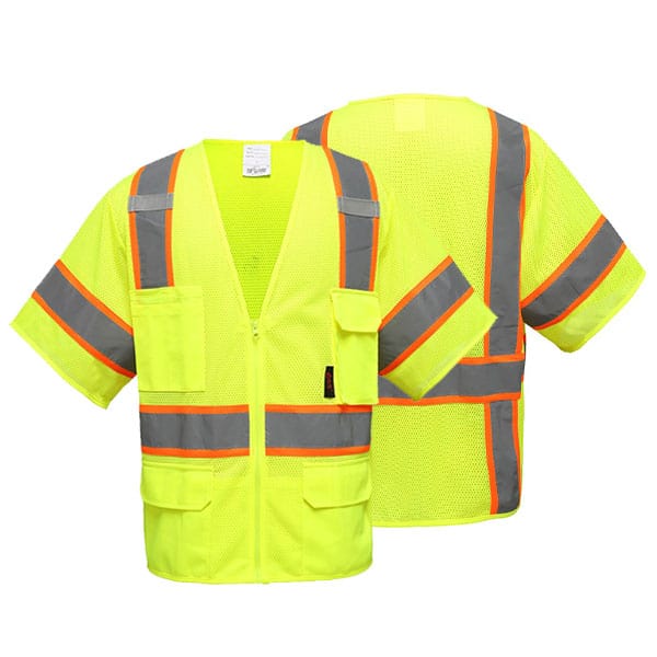 GSS Class 3 Premium Vest with 6 Pockets 1 GSS 2503 Premium Vest with 6 Pockets