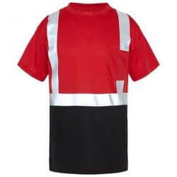 GSS Red Non-ANSI Safety Shirt with Reflective Stripes