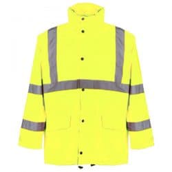 Hi Vis Safety Green Rain Jacket