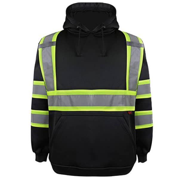 GSS Class 3 Pullover Two Tone Sweatshirt 2 Black Non-ANSI Hooded Two Tone Sweatshirt