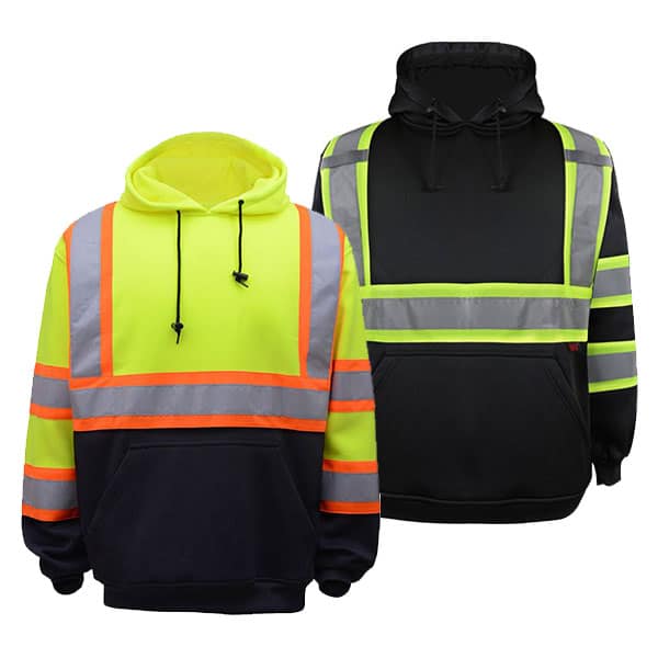 GSS Class 3 Pullover Two Tone Sweatshirt 1 Two Tone Safety Hooded Sweatshirts
