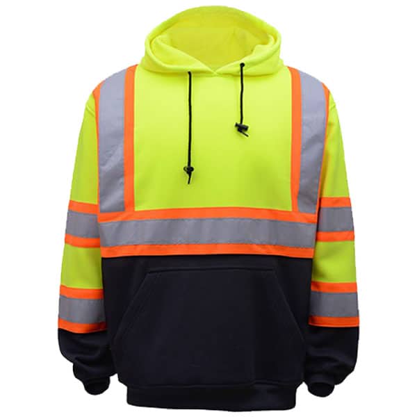 GSS Class 3 Pullover Two Tone Sweatshirt 3 GSS Two Tone Safety Hooded Sweatshirt
