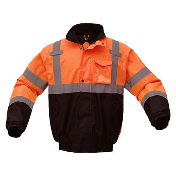 GSS Class 3 Waterproof Bomber Jacket 2 Safety Bomber jacket in Safety Orange