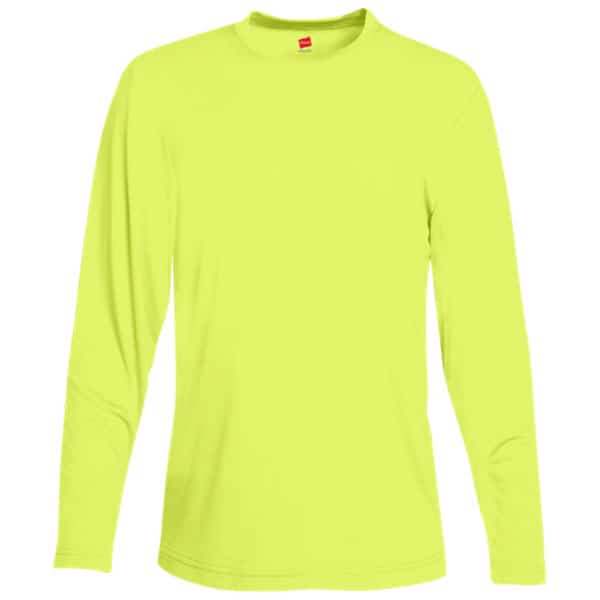 Hanes Long Sleeve Cool Dri Tee 1 Hanes Long Sleeve Dry Fit Safety Green Shirt