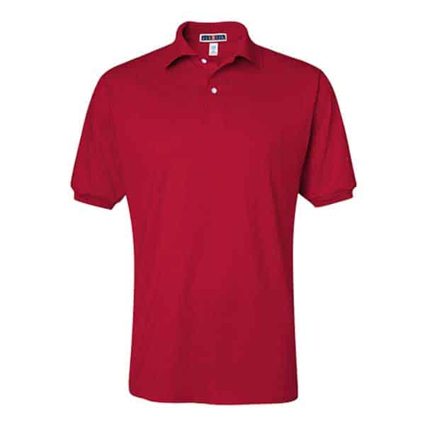 Jerzees 437 Sport Polo 4 Jerzees red polo sport shirt