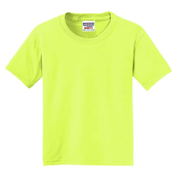 Jerzees Youth Safety T-Shirt 2 Youth Safety Green Shirt