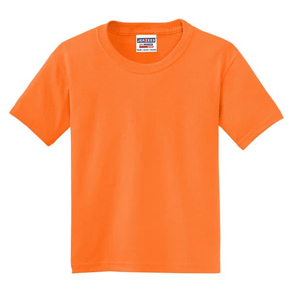 Jerzees Youth Safety T-Shirt 3 Safety Orange Shirt Youth Size
