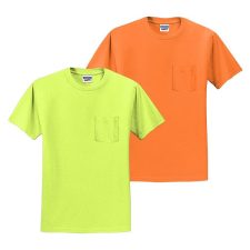Short Sleeve Safety Shirts 31 Jerzees 50/50 POCKET Safety Shirt