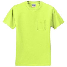 Jerzees Safety Green with Pocket