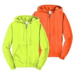 Jerzees Full Zip Safety Sweatshirts