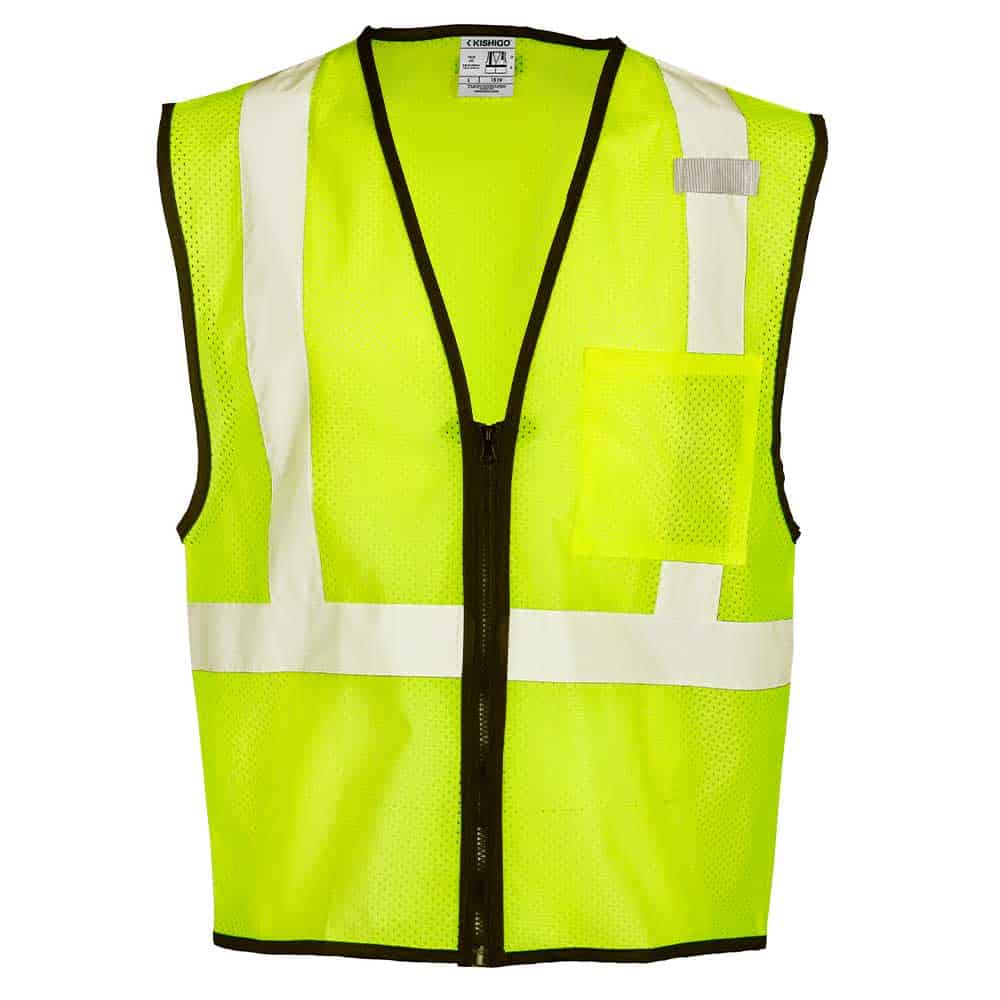 Kishigo Single-Pocket Mesh Zipper Class 2 Economy Vest 3 Kishigo 1519 Safety Vest