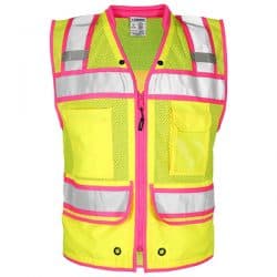 Kishigo Surveyors Safety Vest with Pink Trim
