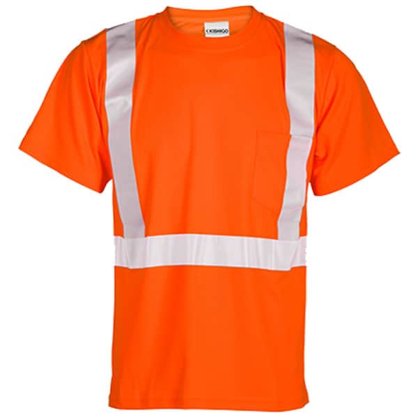 Kishigo High Performance Class 2 Microfiber T-Shirt 3 Kishigo Class 2 Reflective Safety Orange Shirt