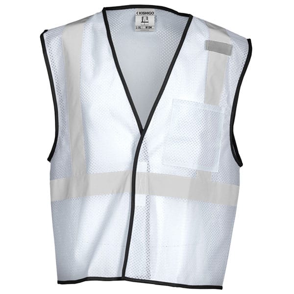 Kishigo White Non-ANSI Vest 1 White Non-ANSI Safety Vest