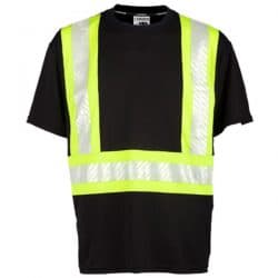 Kishigo Black Non ANSI Reflective Stripe Safety Shirt