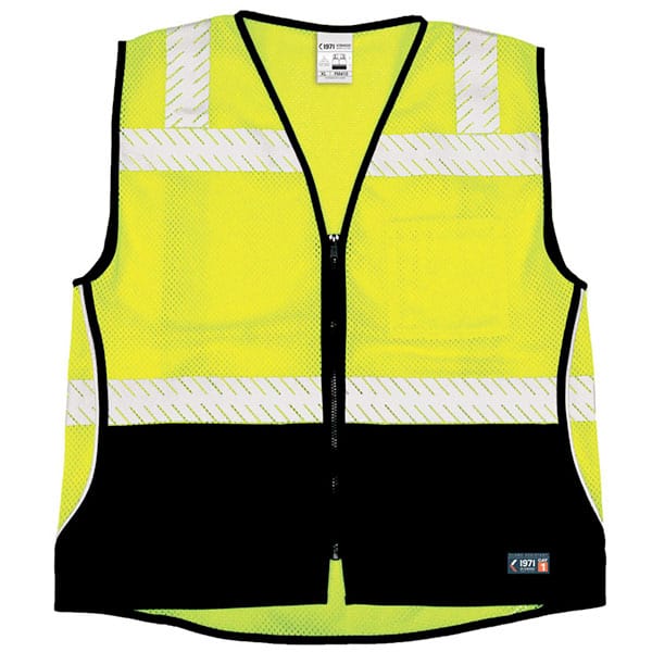 Kishigo Flame Resistant Black Series FR Mesh Vest 1 Kishigo FM410 Flame Resistant Black Series FR Mesh Vest
