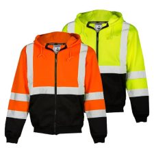 Kishigo Hi-Viz Hooded Full Zip Sweatshirt