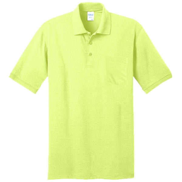 Port & Company Pocket Polo Safety Shirt 2 KP55P Pocket Polo Safety Green