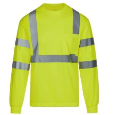 Max Apparel Class 3 Long Sleeve Safety Green Shirt