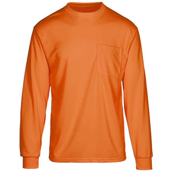 Max Apparel Moisture Wicking Pocket Shirt 3 MAX453 Moisture wicking safety orange