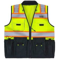 ANSI Class 2 Safety Vests 106 Max Apparel Class 2 490 Deluxe Black Bottom Surveyors Vest