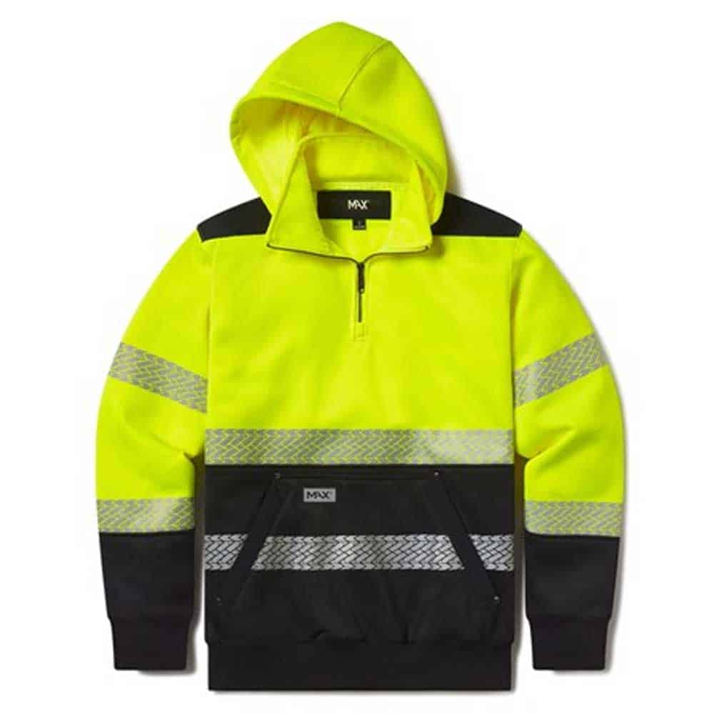 Max 652 Quarter Zip Hooded Sweatshirt 1 ANSI Class 3 Quarter Zip Hooded Sweatshirt