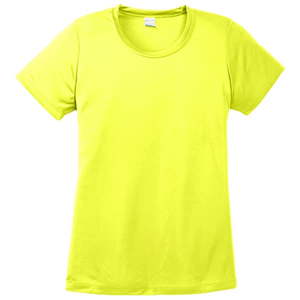 Sport-Tek PosiCharge Ladies Performance Tee 2 Ladies Dry Fit Safety Green Shirt