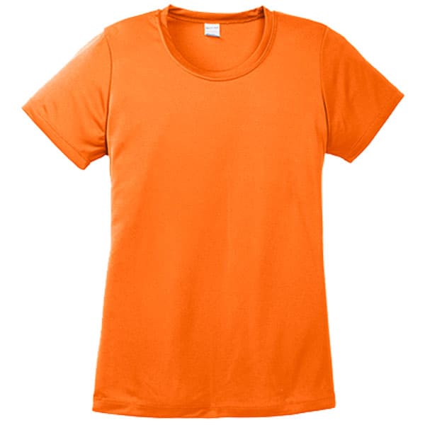 Sport-Tek PosiCharge Ladies Performance Tee 3 Ladies Dry Fit Safety Orange Shirt